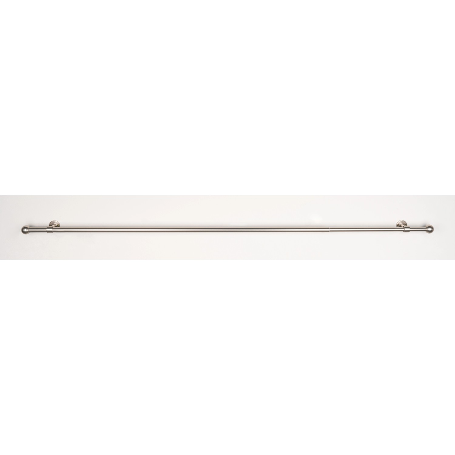 mydeco Gardinenstange-Komplettset 2in1 ausziehbar Edelstahl-Optik 120-210cm