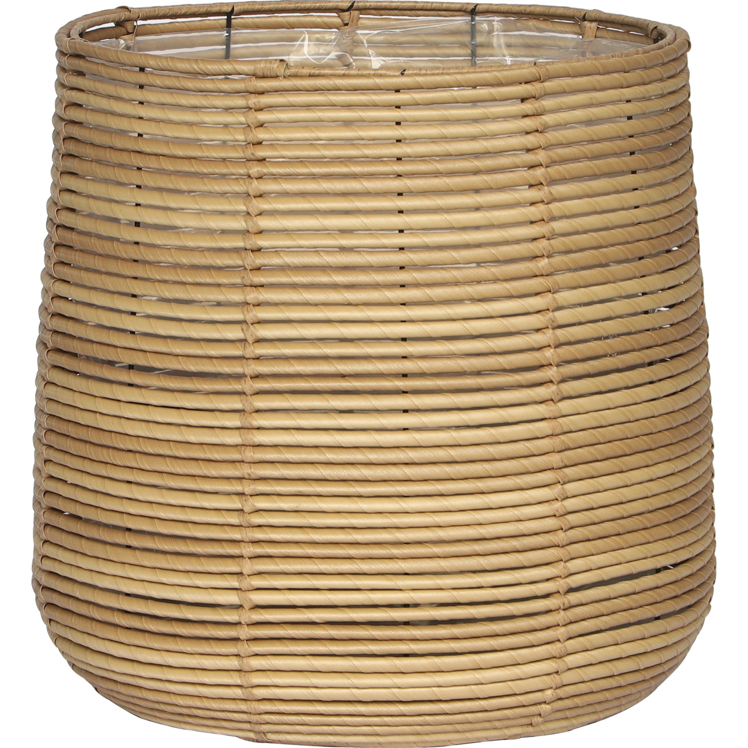 Pflanztopf Polyrattan Natur Ø 44 cm x 44,5 cm