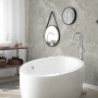 Badezimmer mit Kronoflooring Wandverkleidung Rock the Wall Grey Atlantic Marble.