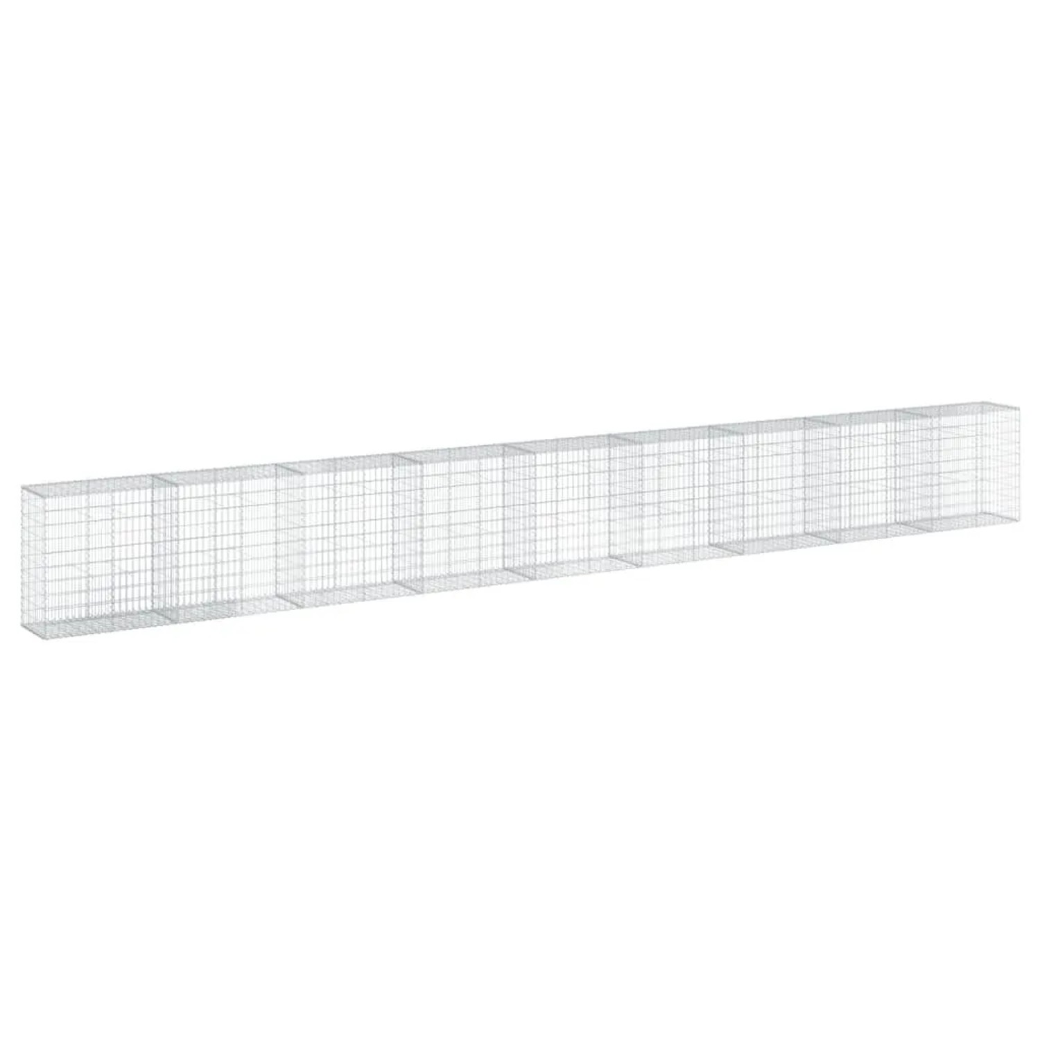 vidaXL Gabione mit Deckel 900x50x100 cm Verzinktes Eisen 3295150