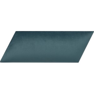 Wandkissen Diamant links, 30x15 cm, Petrol Samt, zur Wandgestaltung.