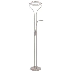 vidaXL Stehlampe 18 W Silbern 180 cm Dimmbar 282415