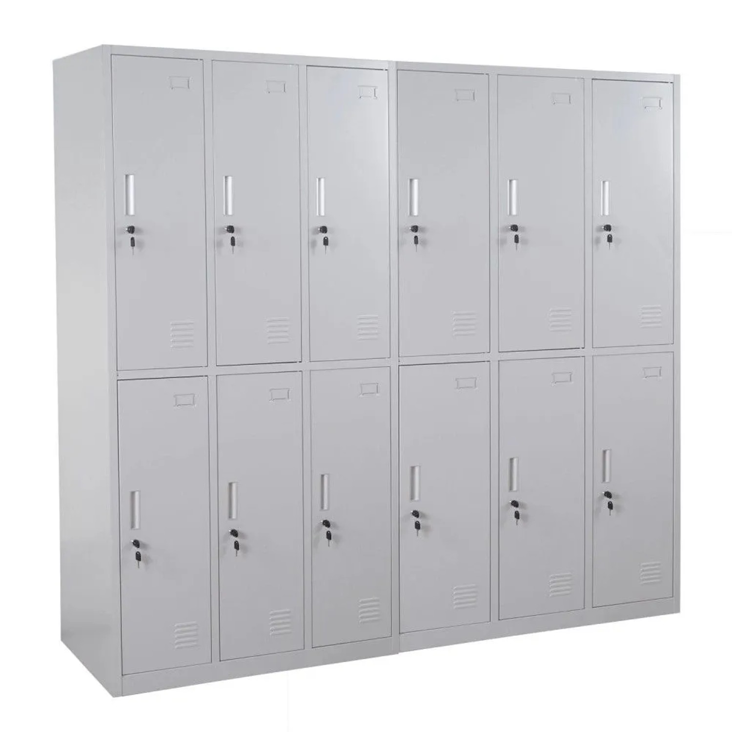 MCW Schließfach Preston T829 Grau 12 Fächer