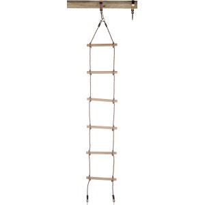 SwingKing Strickleiter mit 6 Holzsprossen für Gartenspielgeräte.