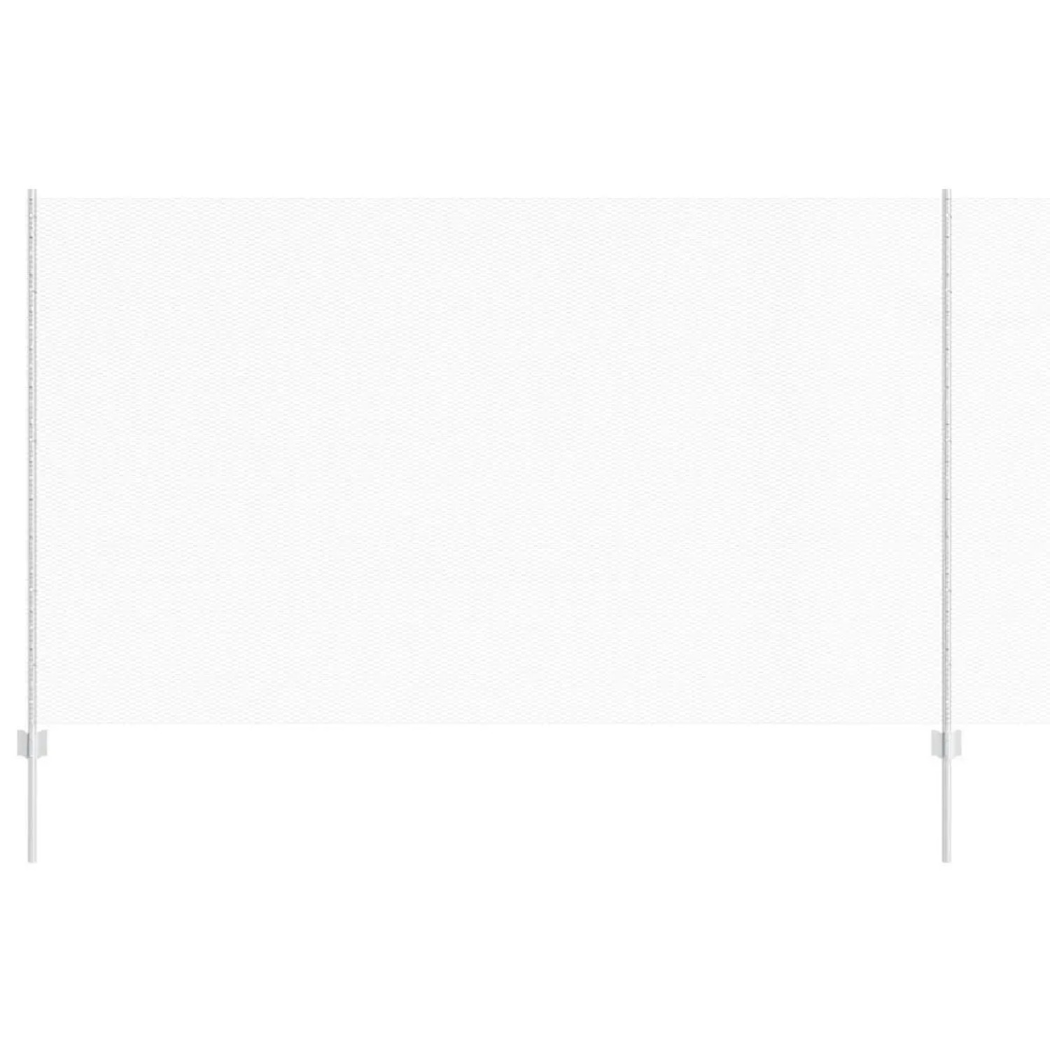 vidaXL Zaun mit Pfosten Silber 1,4 x 50 m Stahl 3337042 günstig online kaufen