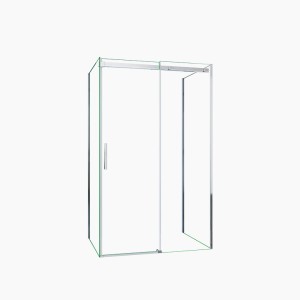 Duschparadies U-FORM Duschkabine 110 x 80 x 80 cm U-Duschkabine Höhe 195cm Schiebetür 8mm NANO Glas Dusche
