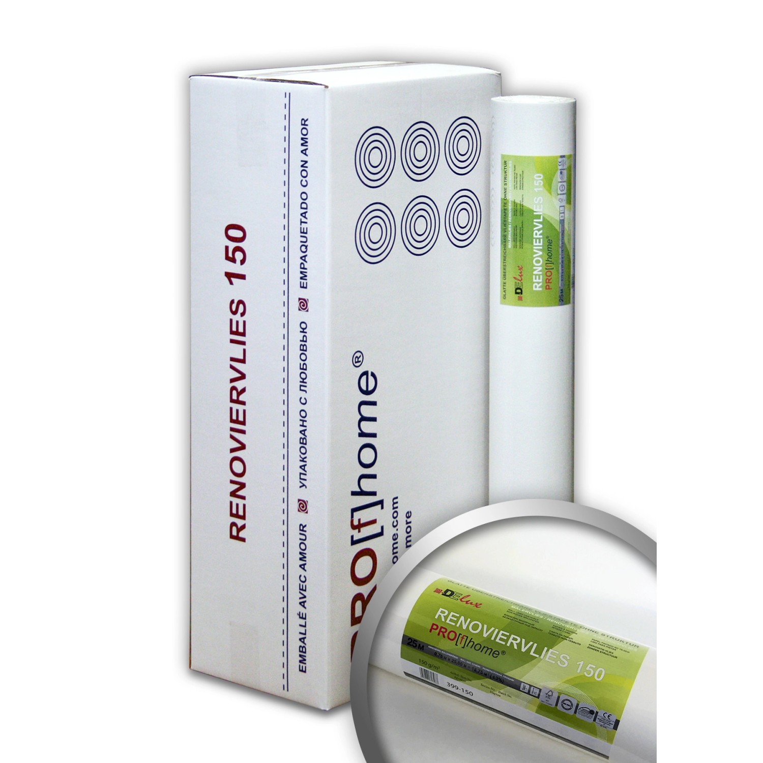 PROFHOME Renoviervlies 150 g Malervlies Anstrich-Vlies Vliestapete 1 Karton günstig online kaufen