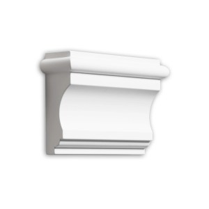 Weiße PROFHOME Konsole 483002, Außenstuck Zierelement für Fassaden, 17,4x4,8x11,6 cm.