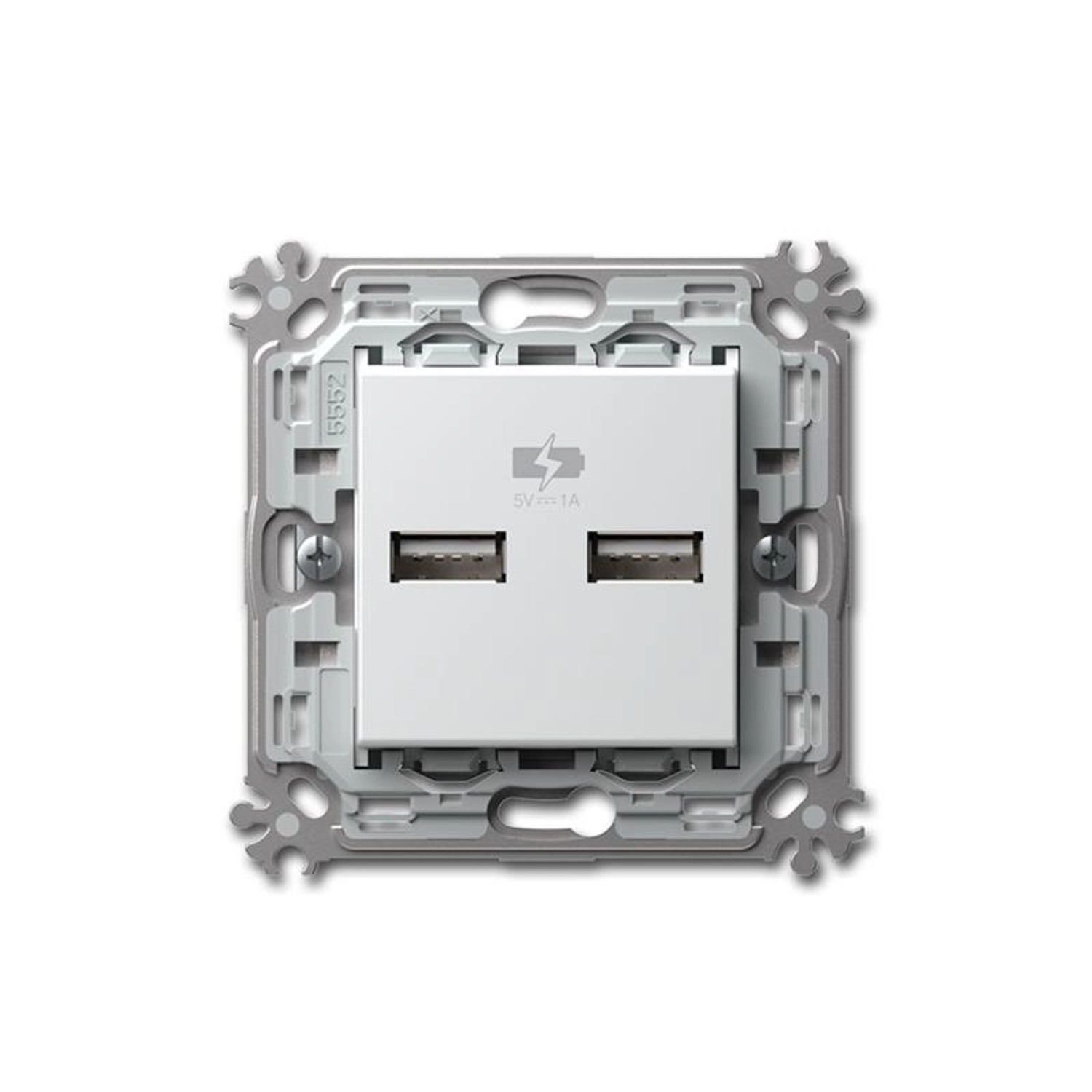 TEM MODUL PLUS 2-Fach USB Ladesteckdose Weiß 5V1A günstig online kaufen