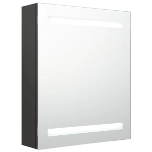 vidaXL LED-Bad-Spiegelschrank Anthrazit 50x14x60 cm 326487