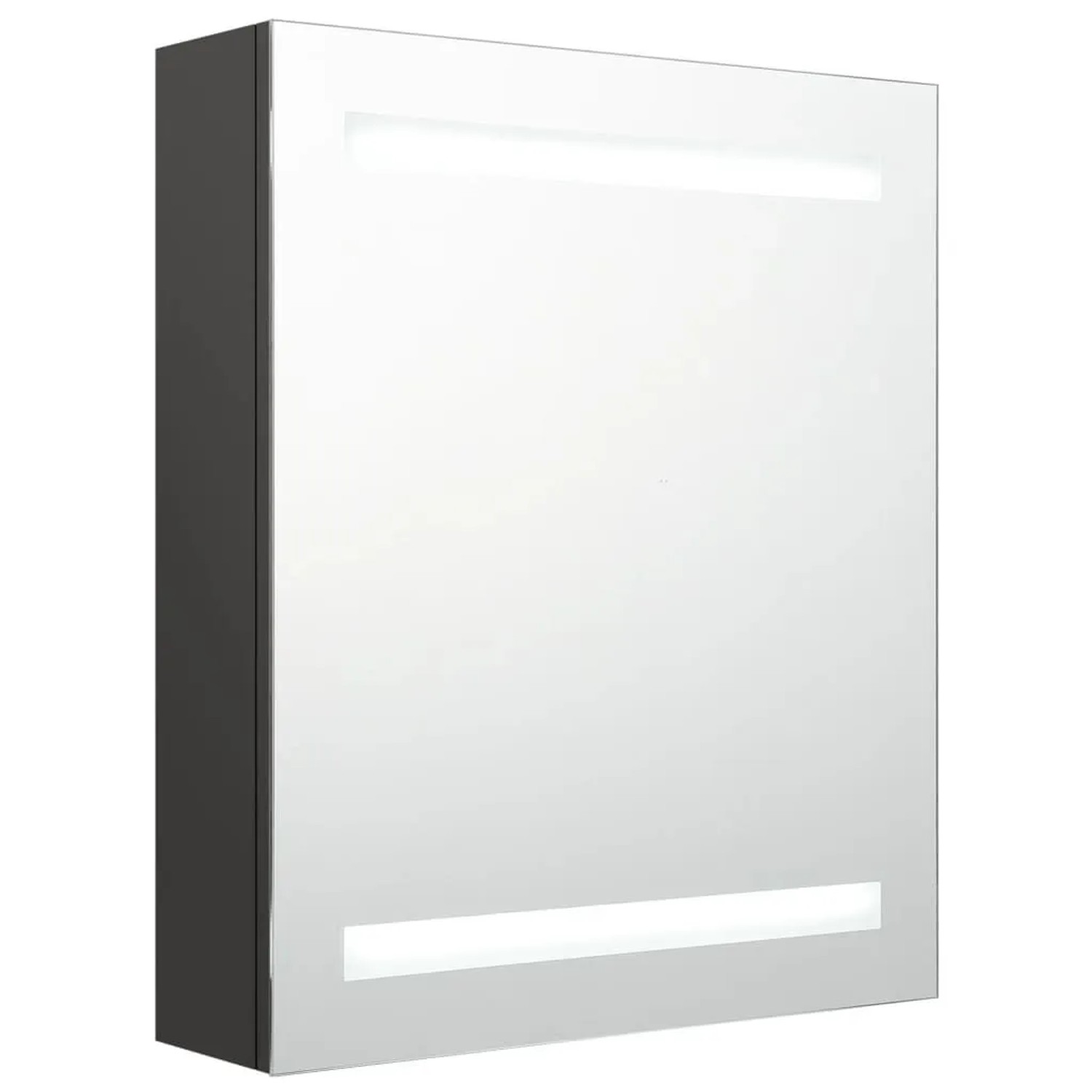 vidaXL LED-Bad-Spiegelschrank Anthrazit 50x14x60 cm 326487