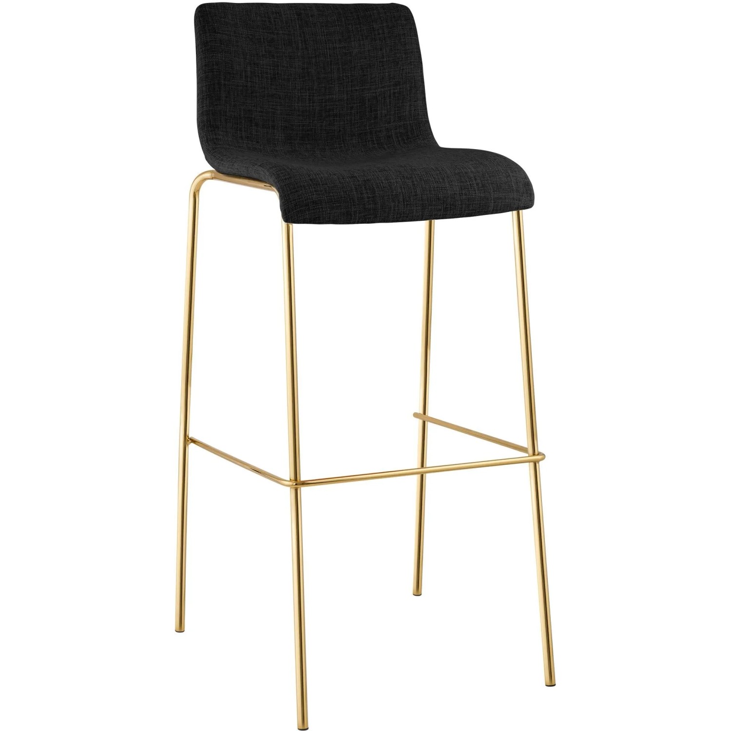 CLP Barhocker Hover Stoff Vierfußgestell Gold Dunkelgrau