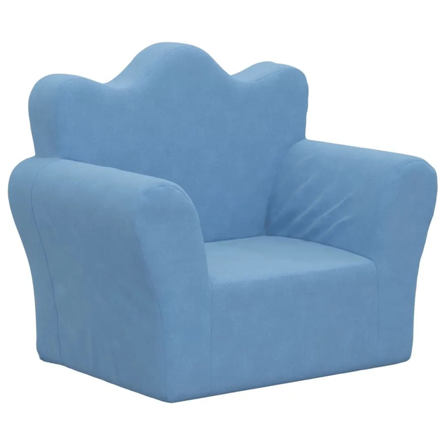 vidaXL Kindersofa Blau Weich Plüsch 357044
