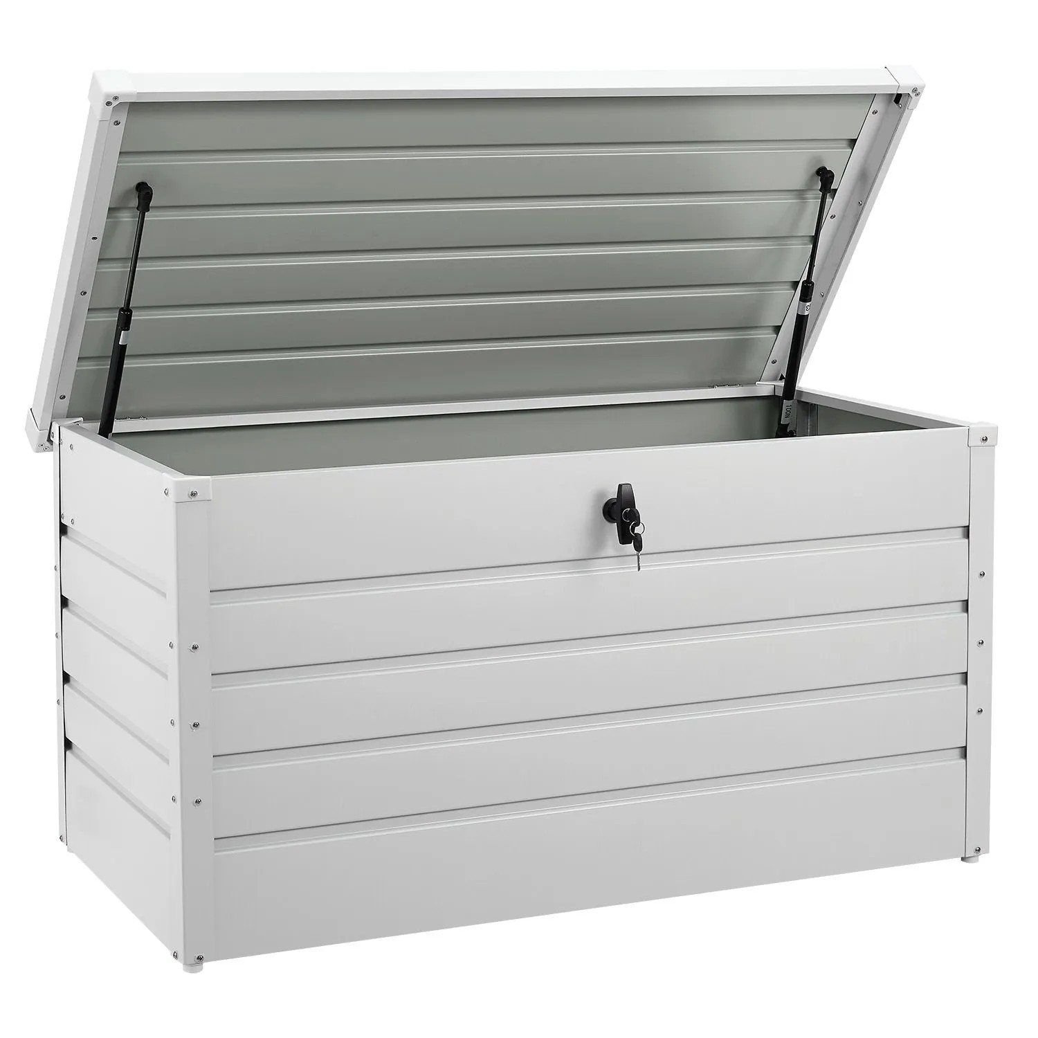 Juskys Metall Gartenbox Limani wasserdicht abschließbar Weiß kaufen bei OBI