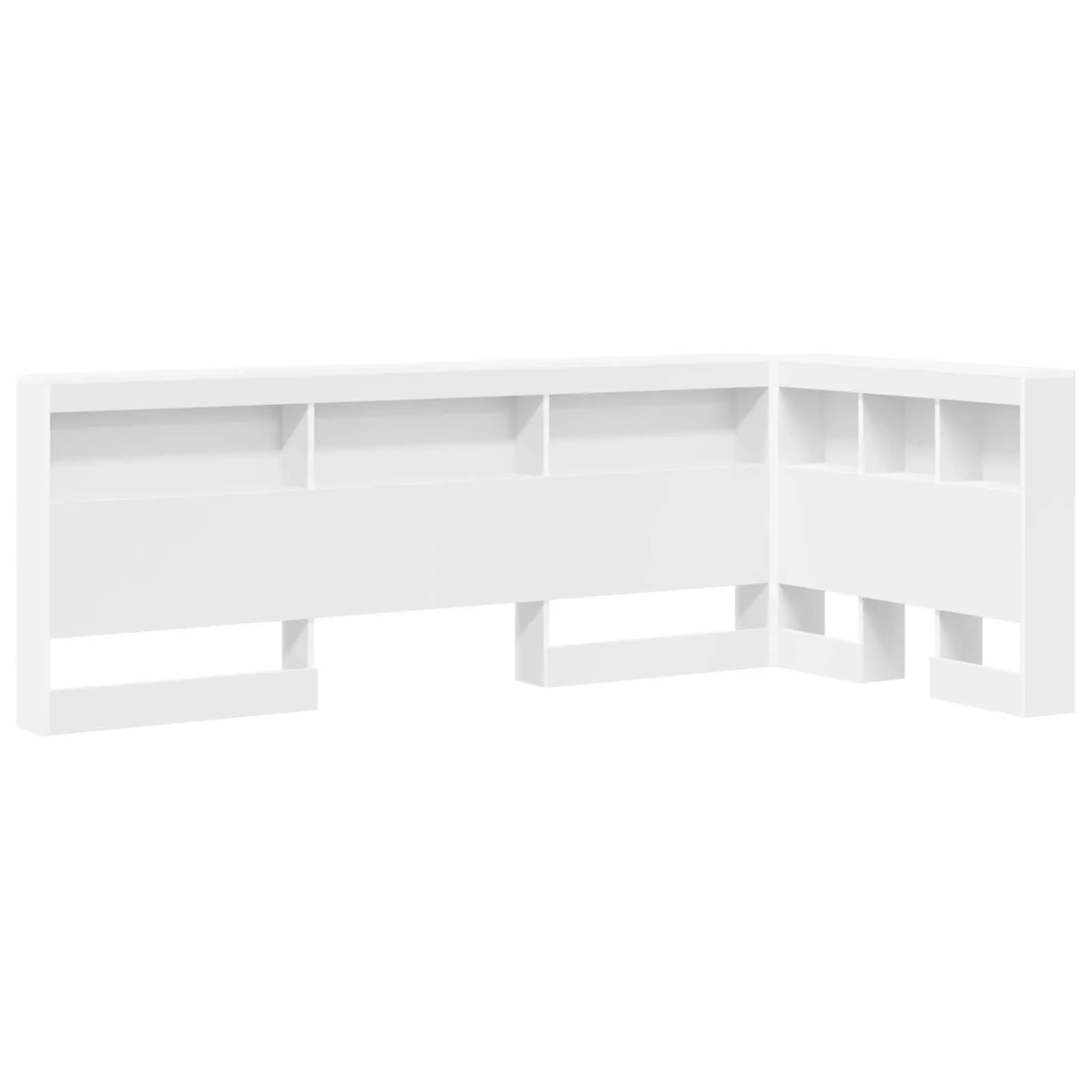 vidaXL Aufbewahrungskopfteil mit Regal Weiß 90 cm Holzwerkstoff 3335453