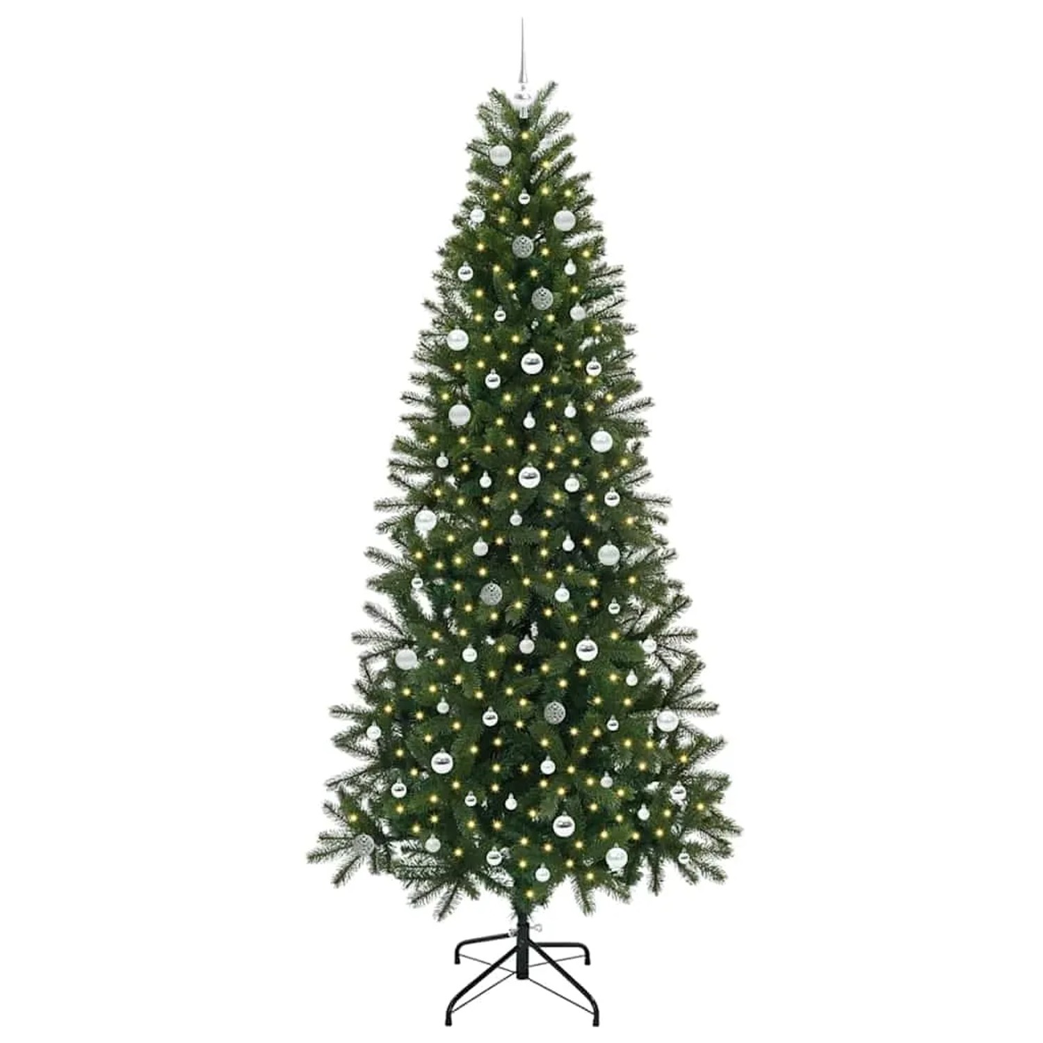 vidaXL Künstlicher Weihnachtsbaum mit 300 LEDs Grün 240 cm PE und PVC 3397385