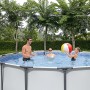 Bestway Stahlrahmenpool Steel Pro Max, Ø 427 cm, mit Familie im Garten.