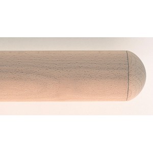 Endkappe aus Buche, Ø 52 mm, für Handläufe. Holzstruktur sichtbar.