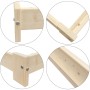 Detailansicht Erst-Holz Ehebett, Fichte/Tanne, unbehandelt, bodennah, mit Rollrost.