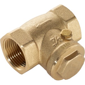 Messing Rückschlagklappe 24,1 mm (Rp 3/4) für Heizungsinstallationen.