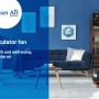 Clean Air Optima Zirkulator Ventilator CA-403 Smart im Wohnraum, Holzdesign.