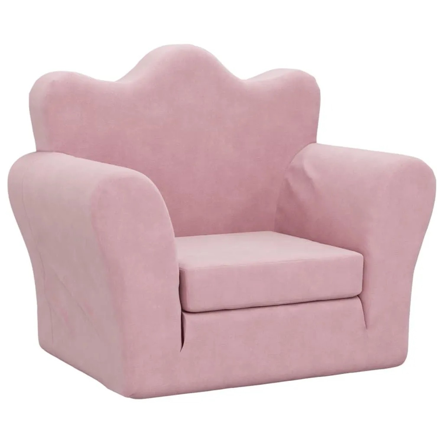 vidaXL Schlafsofa für Kinder Rosa Weich Plüsch 357057