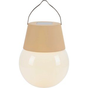 Solar-LED-Leuchte Ø 10 cm x 12,5 cm Beige