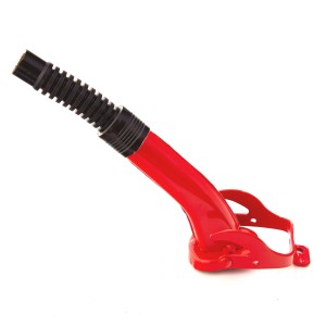 Flexibler Ausgießer rot für Kraftstoffkanister (5/10/20L) mit Halterung. Pannenhilfe für sicheres Betanken.
