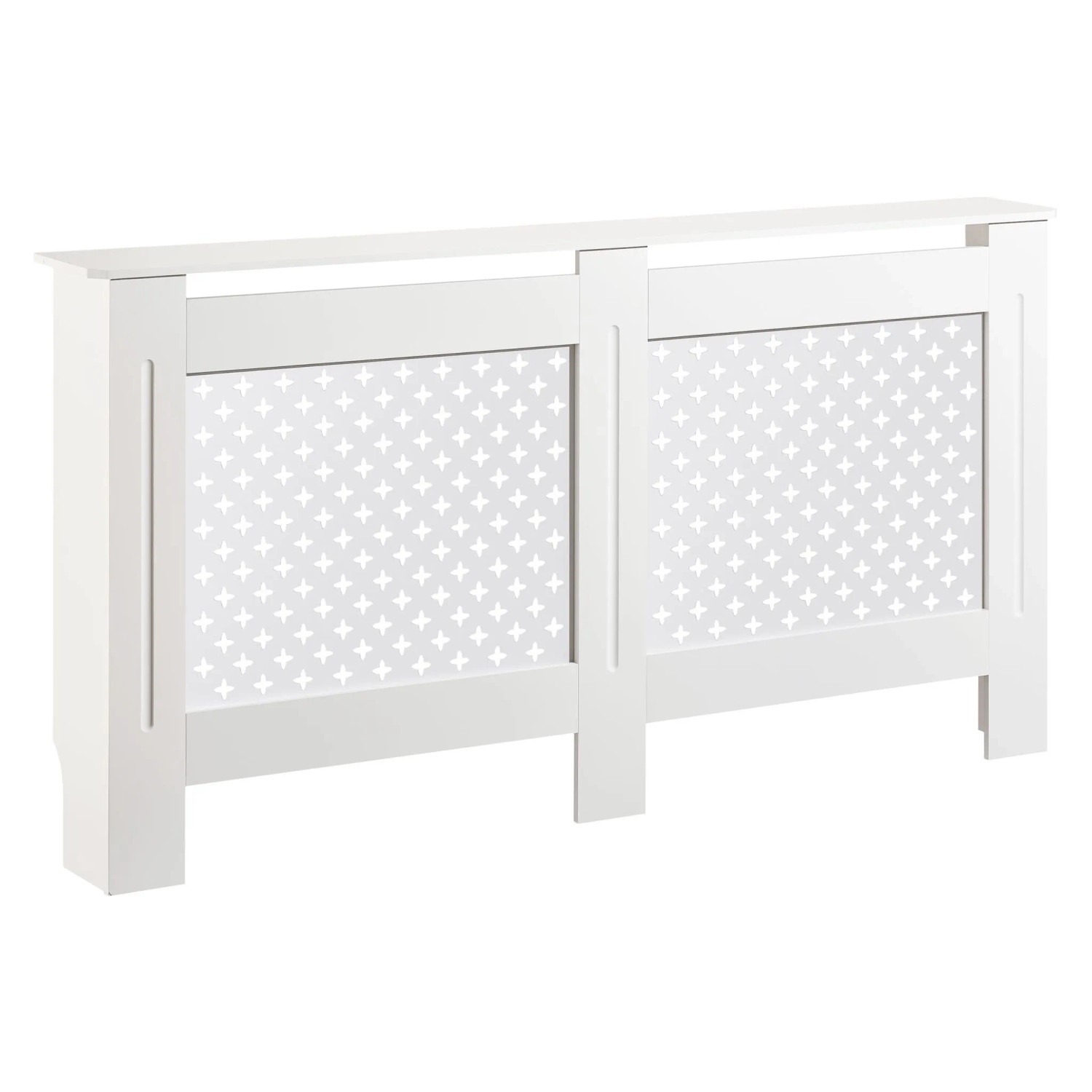Toboli Heizkörperverkleidung Weiß 152X19X82Cm Heizkörperabdeckung Mdf Heizkörper