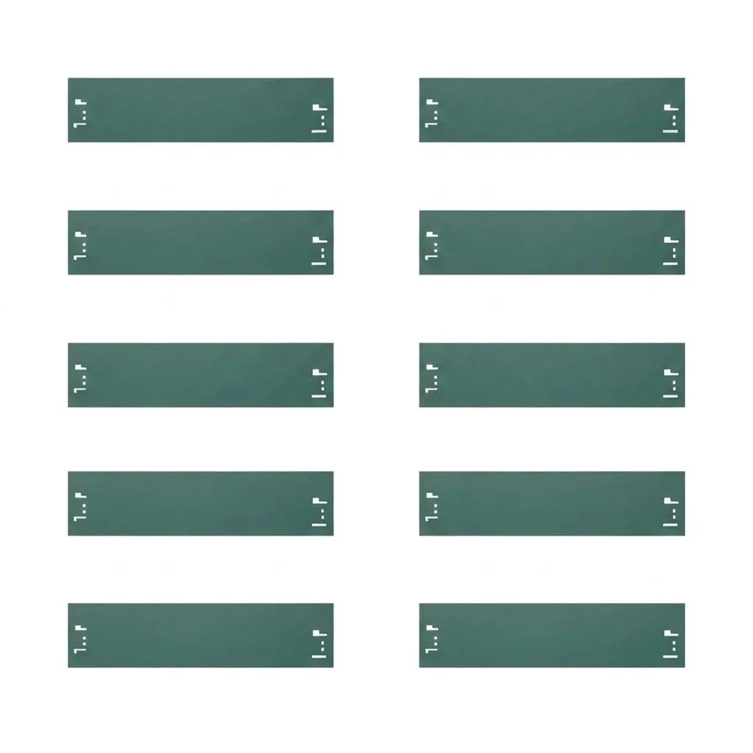 Green-Split Rasenkanten 10er Set Metall 13,5 cm Hoch 12 m Lang