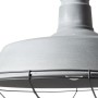 Betongraue Brilliant Pendelleuchte Rope mit schwarzem Metallkäfig. Ideal für Wohn- und Esszimmer.
