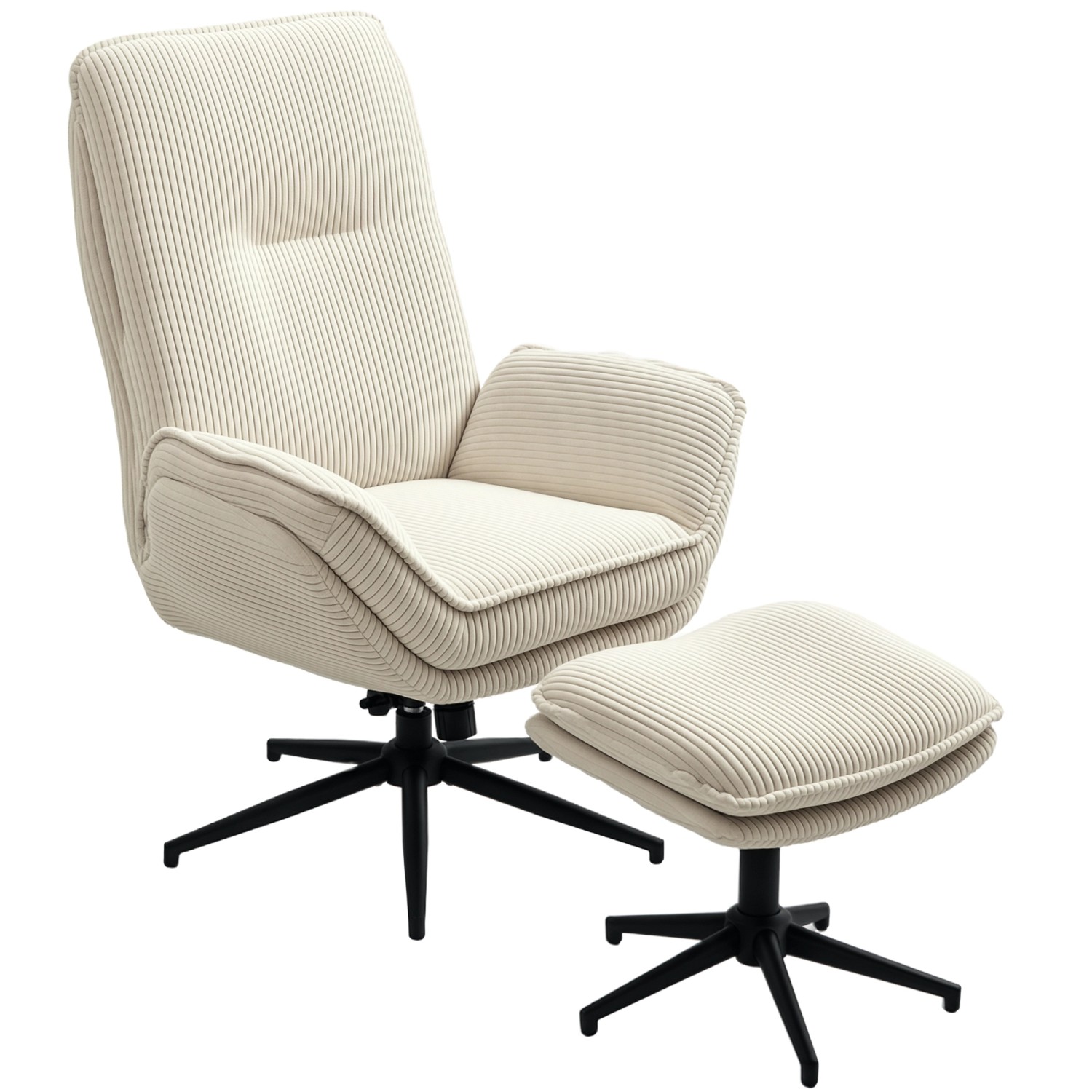 HOMCOM Relaxsessel mit Hocker mit Liegefunktion für Wohnzimmer Schlafzimmer günstig online kaufen
