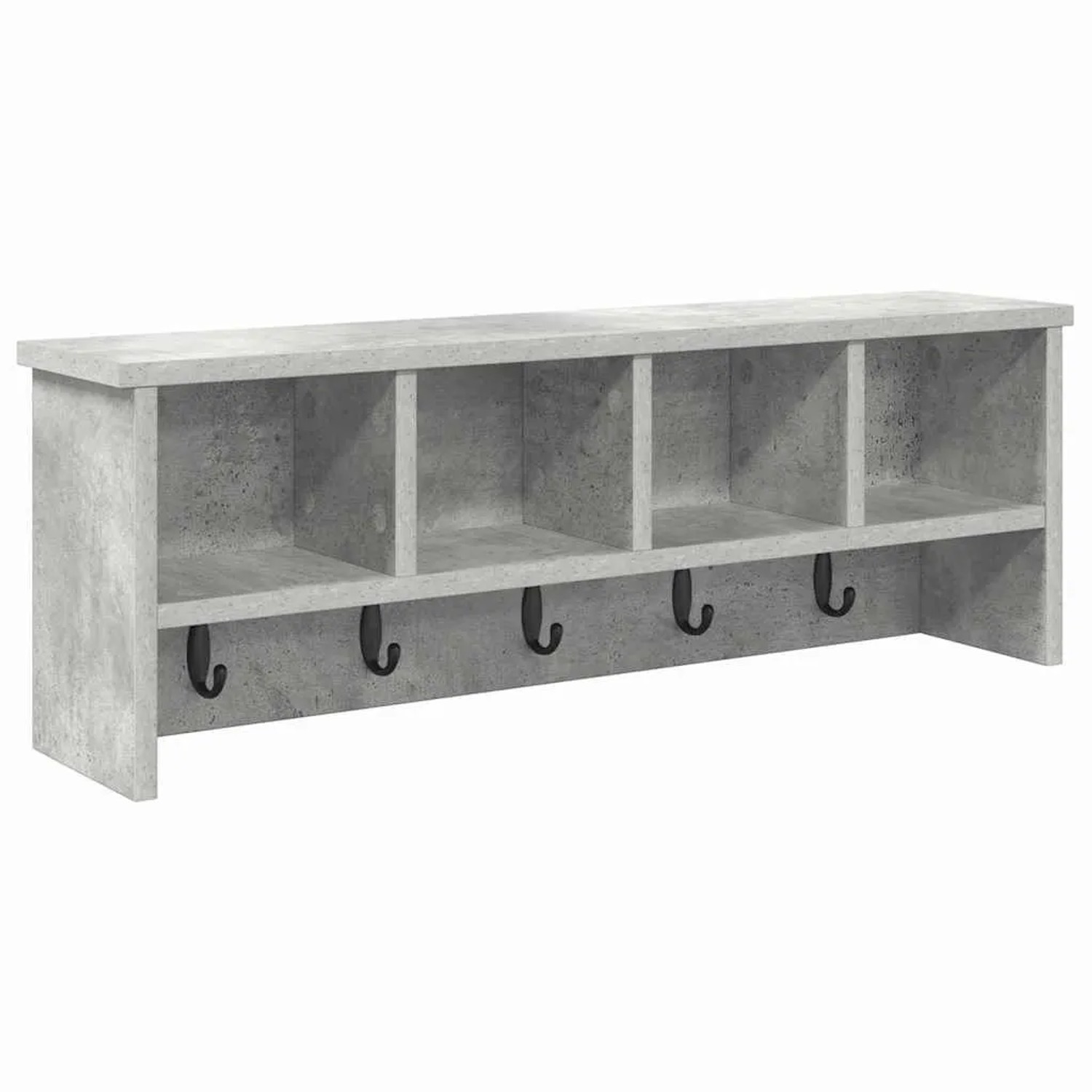 vidaXL Wandmontierter Kleiderständer Betongrau 75 x 16 x 26 cm 874318