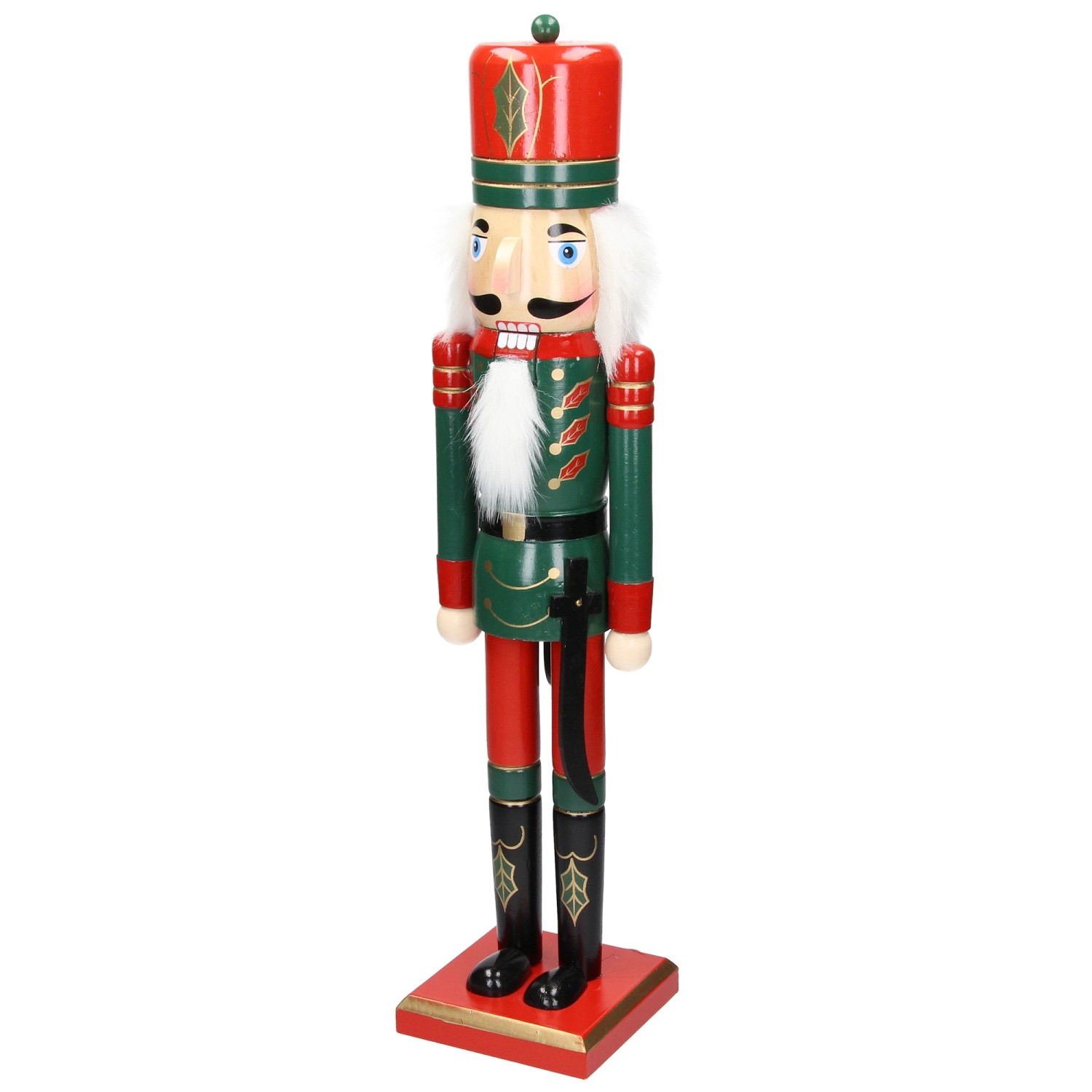 ECD Germany Nussknacker Figur Soldat 50cm mit Roter Hut Säbel aus Holz günstig online kaufen