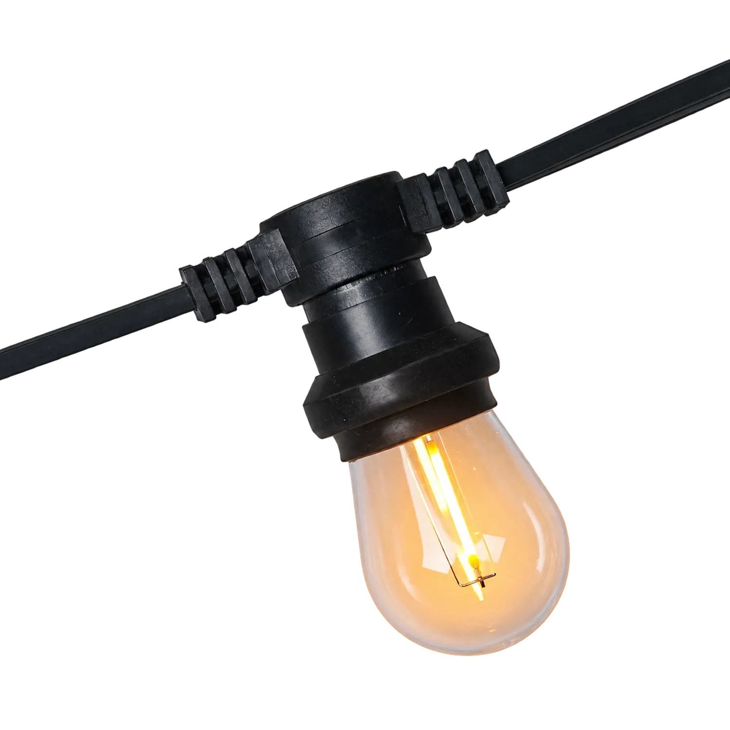 LY Sweden Premium Lichterkette für den Außenbereich mit Flachem Kabel 35 m mit 35 Lampen