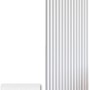 Schulte Design-Heizkörper Kiel, 180x60cm, Pearl-Weiß mit Mittenanschluss.