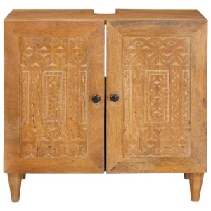 vidaXL Badezimmerschrank Wandmontiert Hellbraun 62 x 33 x 58 cm 4018099