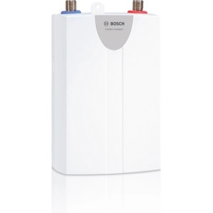 Bosch Tronic Comfort Compact 3,5 kW Durchlauferhitzer, weiß. Warmwasser für Handwaschbecken.