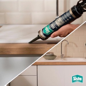 Sista Sanitär-Silikon Transparent beim Abdichten von Bad und Küche.