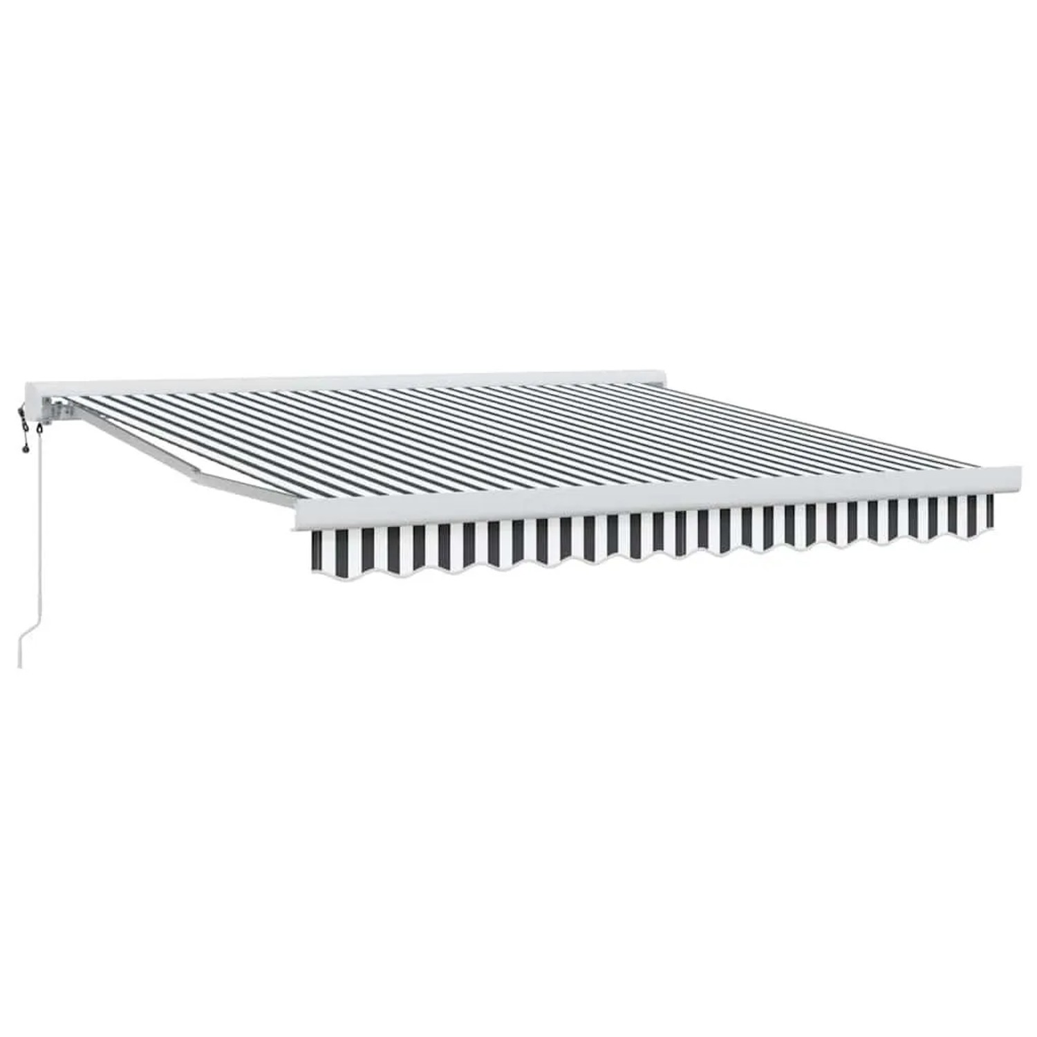 vidaXL Markise Einziehbar Anthrazit und Weiß 3x2,5 m Stoff & Aluminium 3216133