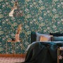 Bricoflor Vliestapete in Dunkelgrün mit Blumenmuster für Schlaf- und Wohnzimmer.