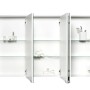 Sieper Spiegelschrank SPS-KHX 120, 120 cm breit, Holzdekor Dunkel, mit drei Türen und Glasablagen.