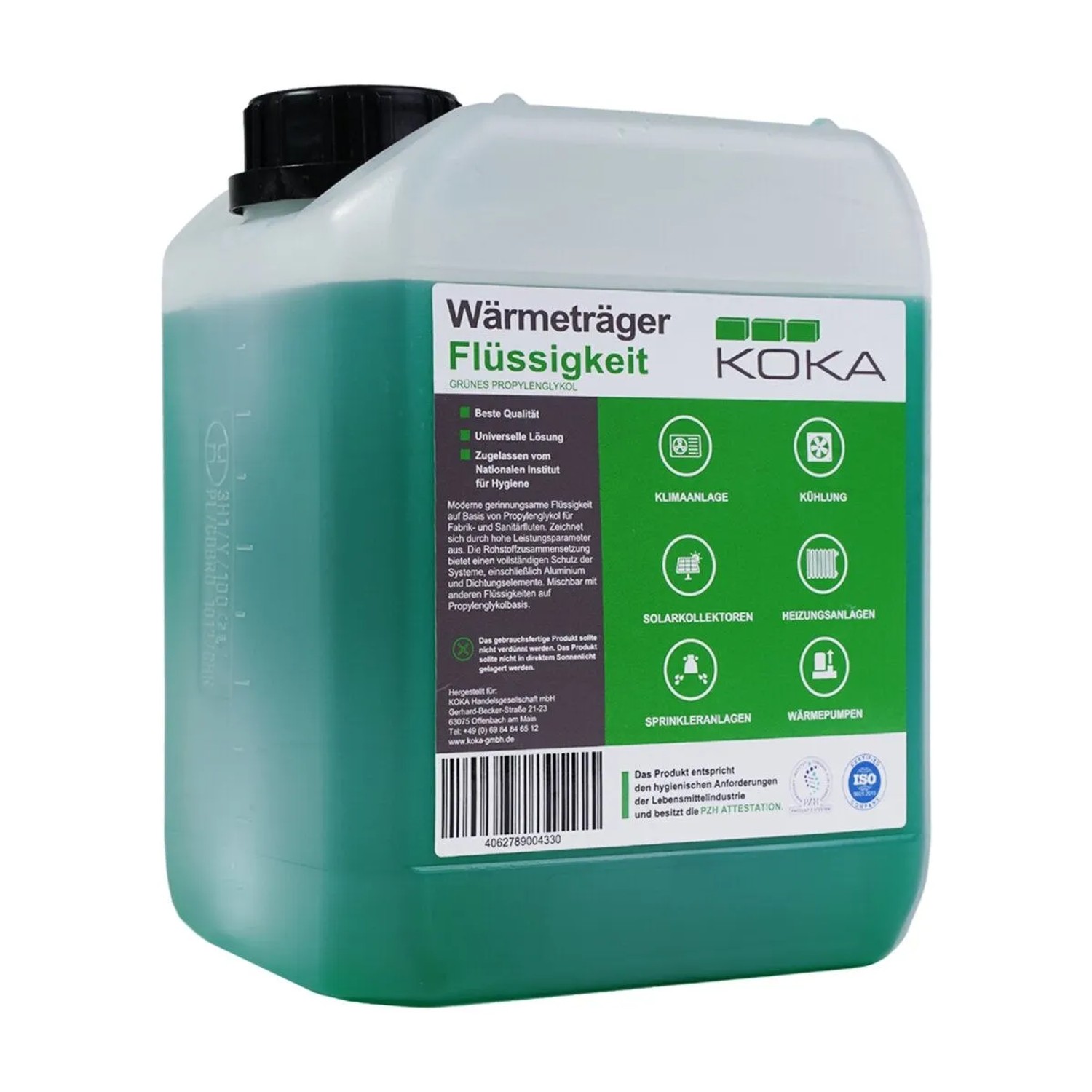 KOKA Solarflüssigkeit Fertiggemisch auf Propylenglykol Basis -35°C 5 Liter günstig online kaufen