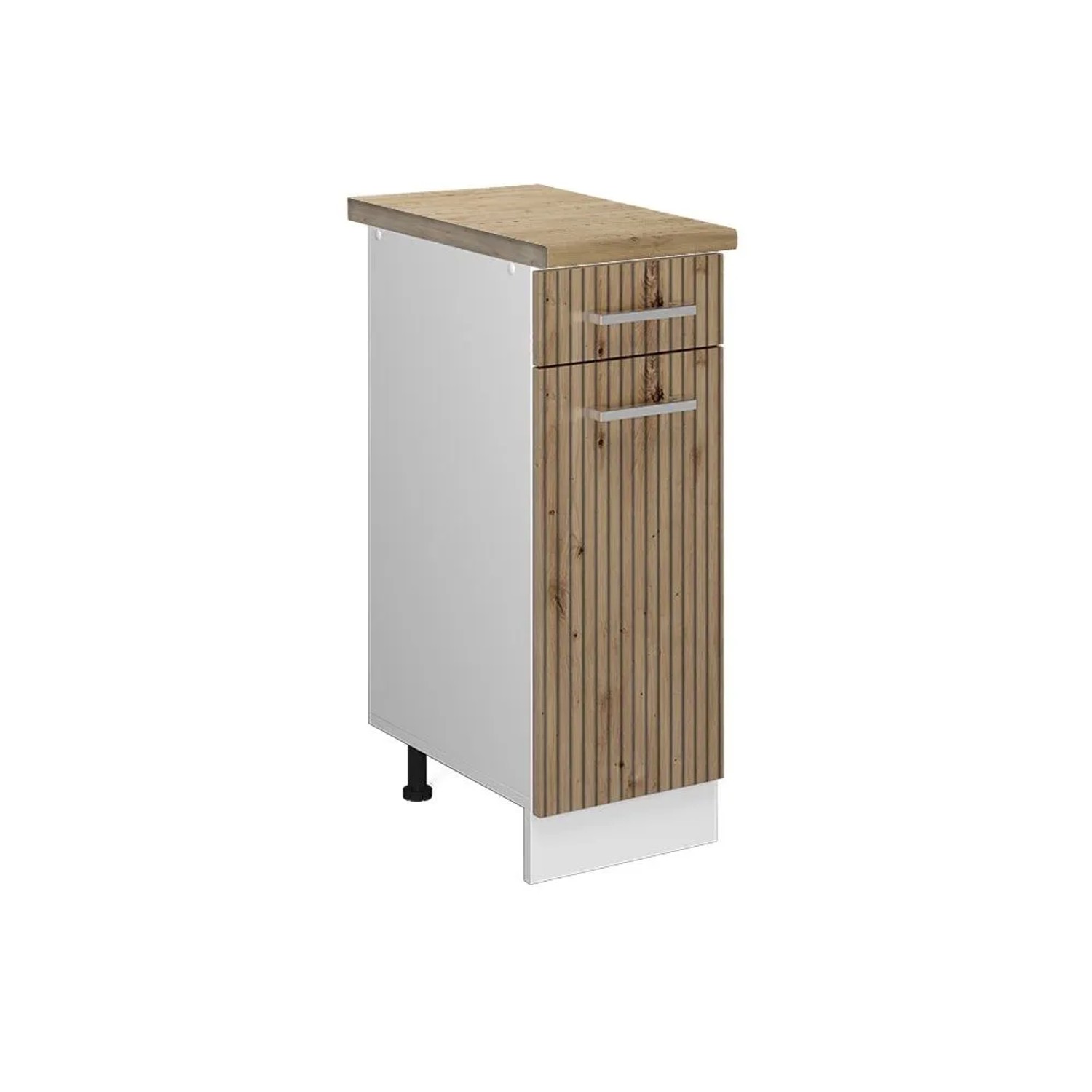 Vicco Küchenunterschrank R-Line Schubladenschrank für die Küche Artisan-Eiche Weiß 30 cm AP Eiche