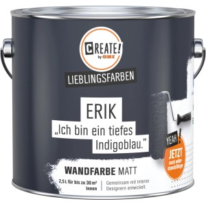 CREATE! by OBI Wandfarbe Lieblingsfarbe Erik Indigoblau Matt 2,5 l