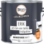 Dunkelblaue, matte Wandfarbe „Erik Indigoblau“ von CREATE! by OBI im 2,5 l Eimer.