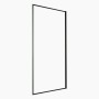 Duschparadies 80 x 200cm Walk in Duschabtrennung 8mm Nano Glas Schwarzrahmen