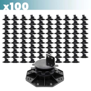Xpotool Set 100X Stelzlager Terrassen 2700Kg 33-64Mm Stellfüße Höhenverstellbar