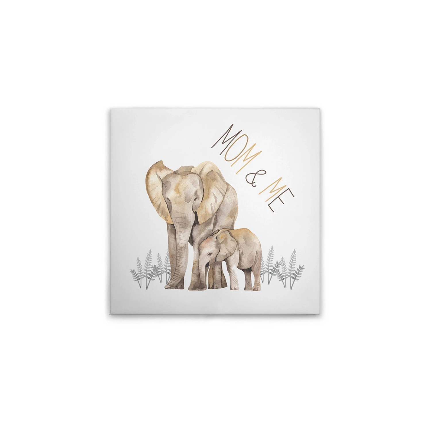 Tadessi Leinwandbild - M1-No.50604 - Elefanten - 30 x 30 cm - Quadratisch