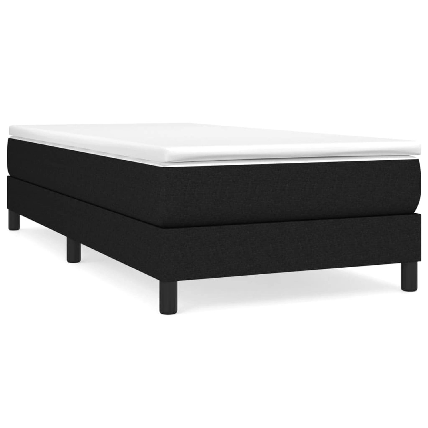 vidaXL Boxspringbett mit Matratze Schwarz 90x190 cm Stoff1380480 günstig online kaufen